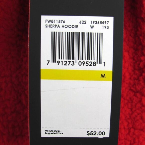 Fila Women's Teddy Faux Sherpa Pull Over Hoodie in Red SZ M - Picture 4 of 6